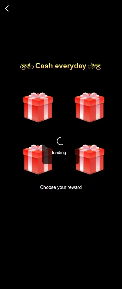 BDG Game cash event loading screen with gift boxes